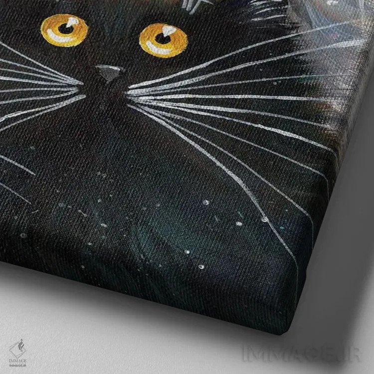 تابلو دکوراتیو پنج پشمالو اثر کیم هاسکینز - نمای نزدیک بافت بوم