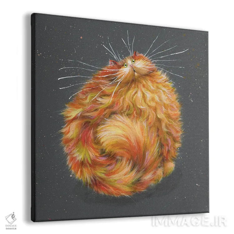 تابلو دکوراتیو کدو حلوایی اثر کیم هاسکینز - نمای پرسپکتیو محصول