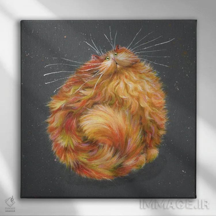 تابلو دکوراتیو کدو حلوایی اثر کیم هاسکینز - نمای روبهرو روی دیوار