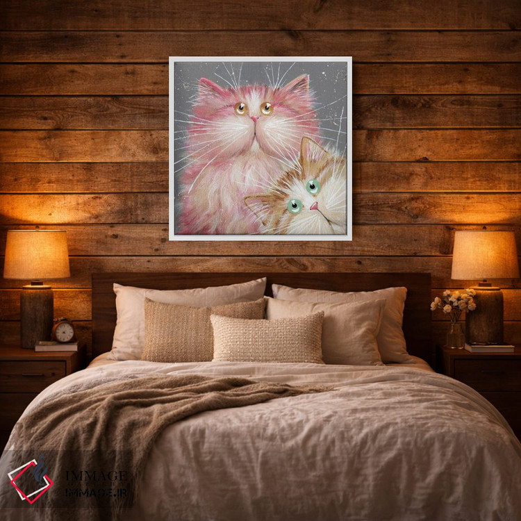 تابلو دکوراتیو سلفی صورتی و طلایی اثر کیم هاسکینز - D2W