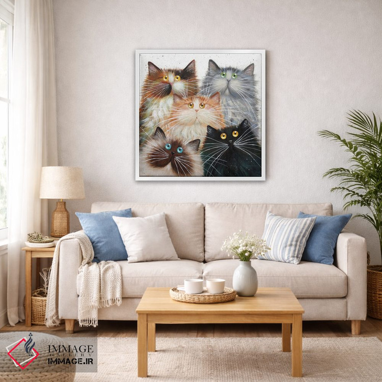 تابلو دکوراتیو پنج پشمالو اثر کیم هاسکینز - D4W