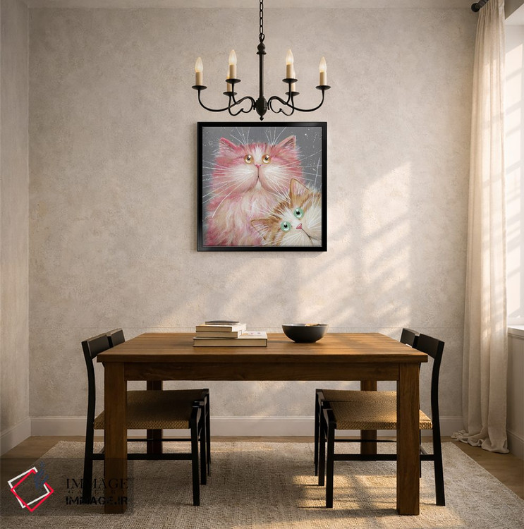 تابلو دکوراتیو سلفی صورتی و طلایی اثر کیم هاسکینز - D6B