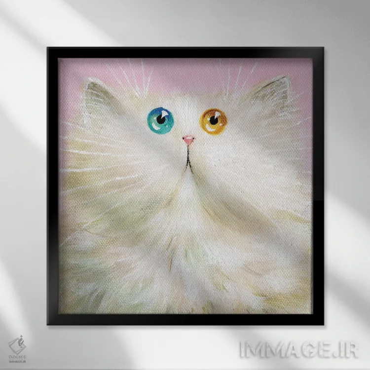 تابلو دکوراتیو موچی اثر کیم هاسکینز - نمای قابدار مشکی