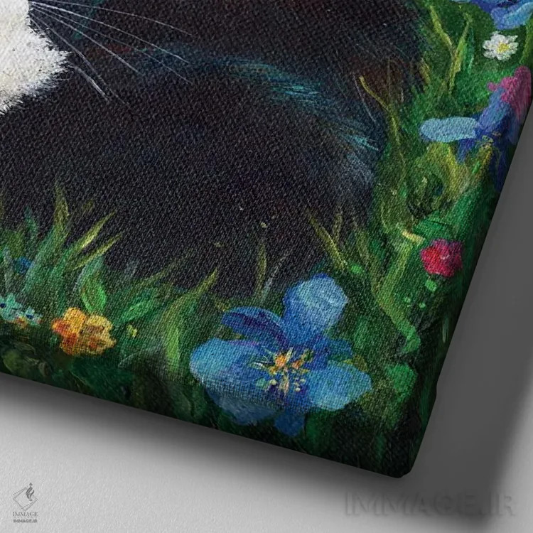 تابلو دکوراتیو دیزی، تریکل، لولو، پپسی، کریپس اثر کیم هاسکینز - نمای نزدیک بافت بوم