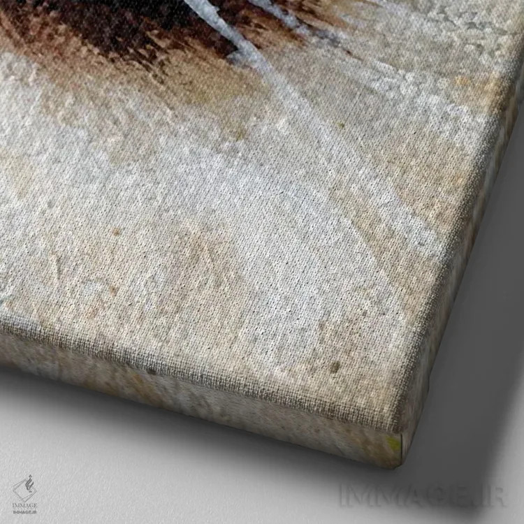 تابلو دکوراتیو سیل پوینت کوچک روی آبی اثر کیم هاسکینز - نمای نزدیک بافت بوم