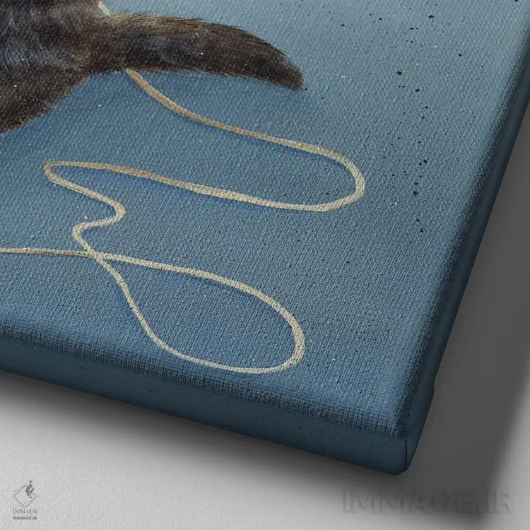 تابلو دکوراتیو لدلی مرگبار اثر کیم هاسکینز - نمای نزدیک بافت بوم