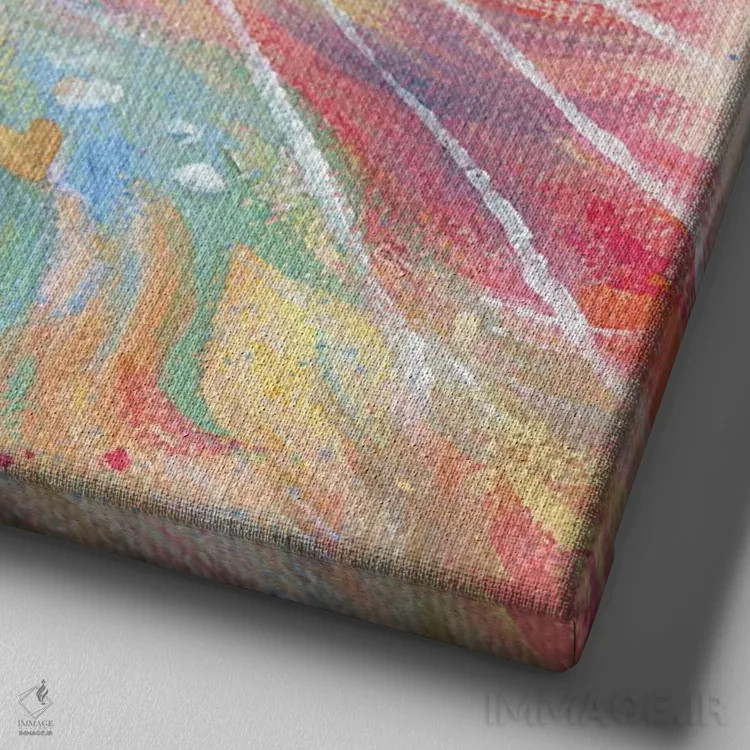 تابلو دکوراتیو پشمالوی شادی اثر کیم هاسکینز - نمای نزدیک بافت بوم