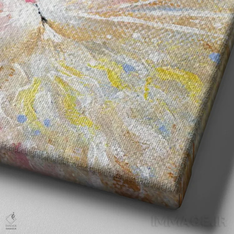 تابلو دکوراتیو دوستان شیک اثر کیم هاسکینز - نمای نزدیک بافت بوم