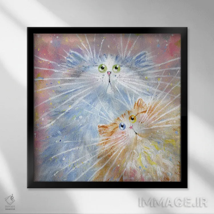 تابلو دکوراتیو دوستان شیک اثر کیم هاسکینز - نمای قابدار مشکی