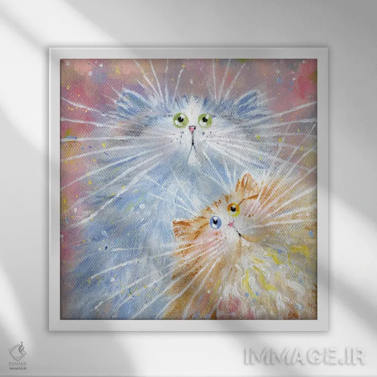 تابلو دکوراتیو دوستان شیک اثر کیم هاسکینز - نمای قابدار سفید