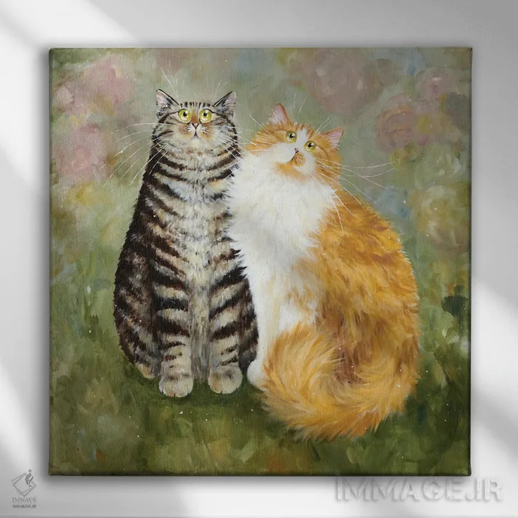 تابلو دکوراتیو پادی و کیران اثر کیم هاسکینز - نمای روبهرو روی دیوار