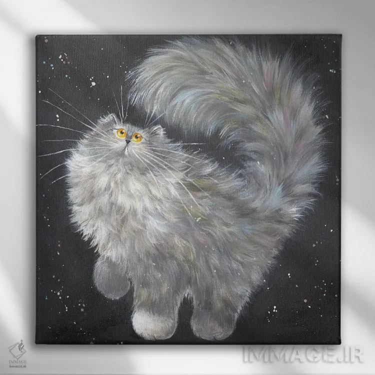 تابلو دکوراتیو اسموکی اثر کیم هاسکینز - نمای روبهرو روی دیوار