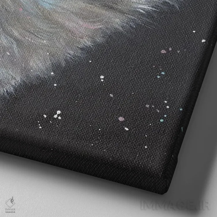 تابلو دکوراتیو اسموکی اثر کیم هاسکینز - نمای نزدیک بافت بوم