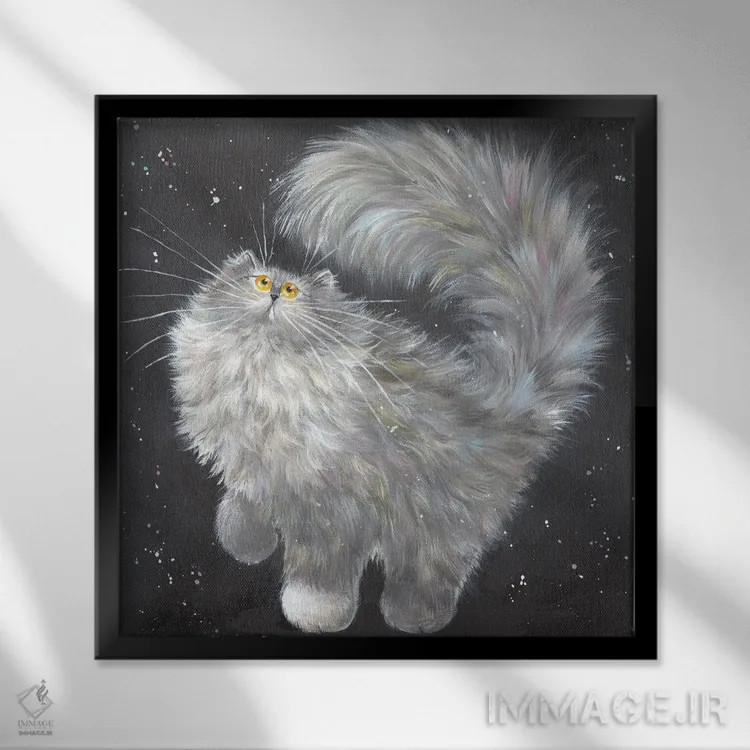 تابلو دکوراتیو اسموکی اثر کیم هاسکینز - نمای قابدار مشکی