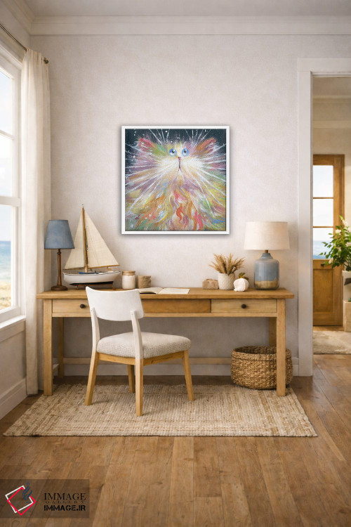 تابلو دکوراتیو پشمالوی کوچک دوست داشتنی اثر کیم هاسکینز - D1W