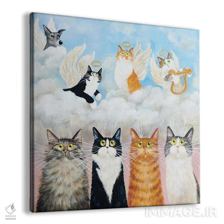 تابلو دکوراتیو روی زمین و در بهشت اثر کیم هاسکینز - نمای پرسپکتیو محصول