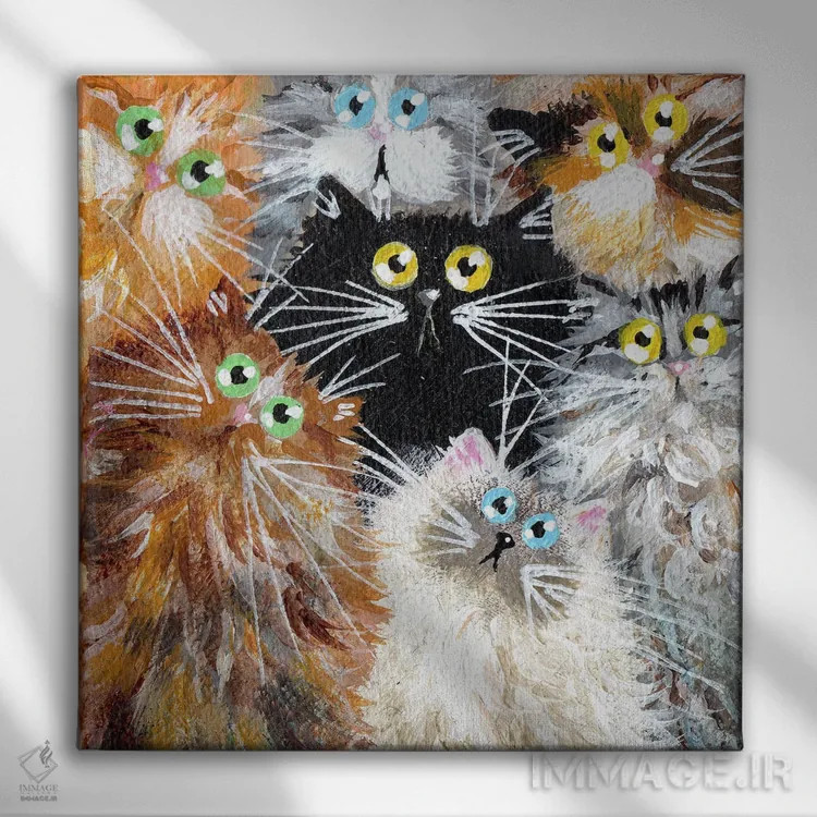 تابلو دکوراتیو مینی سون اثر کیم هاسکینز - نمای روبهرو روی دیوار