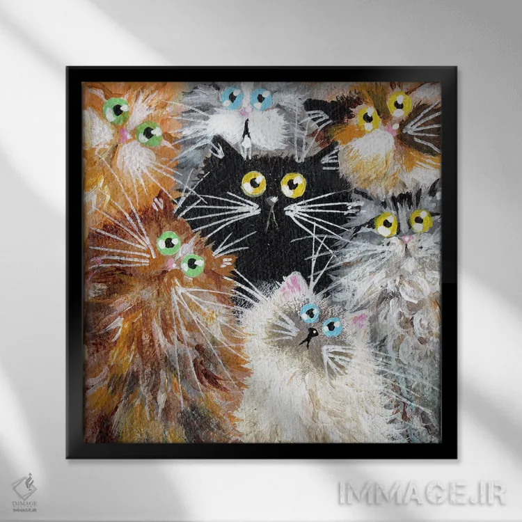 تابلو دکوراتیو مینی سون اثر کیم هاسکینز - نمای قابدار مشکی