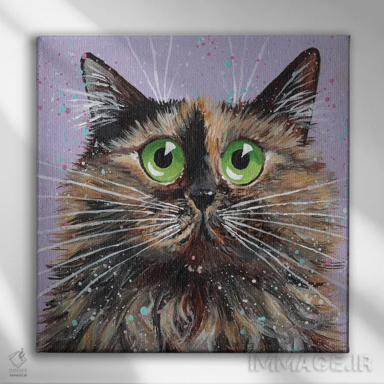 تابلو دکوراتیو پشمالو اثر کیم هاسکینز - نمای روبهرو روی دیوار