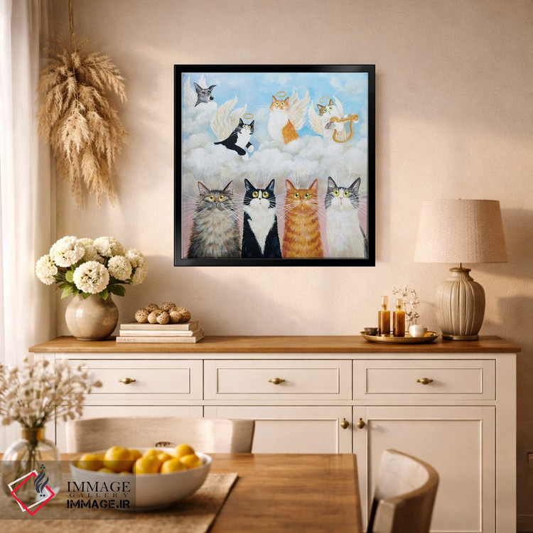 تابلو دکوراتیو روی زمین و در بهشت اثر کیم هاسکینز - D1B