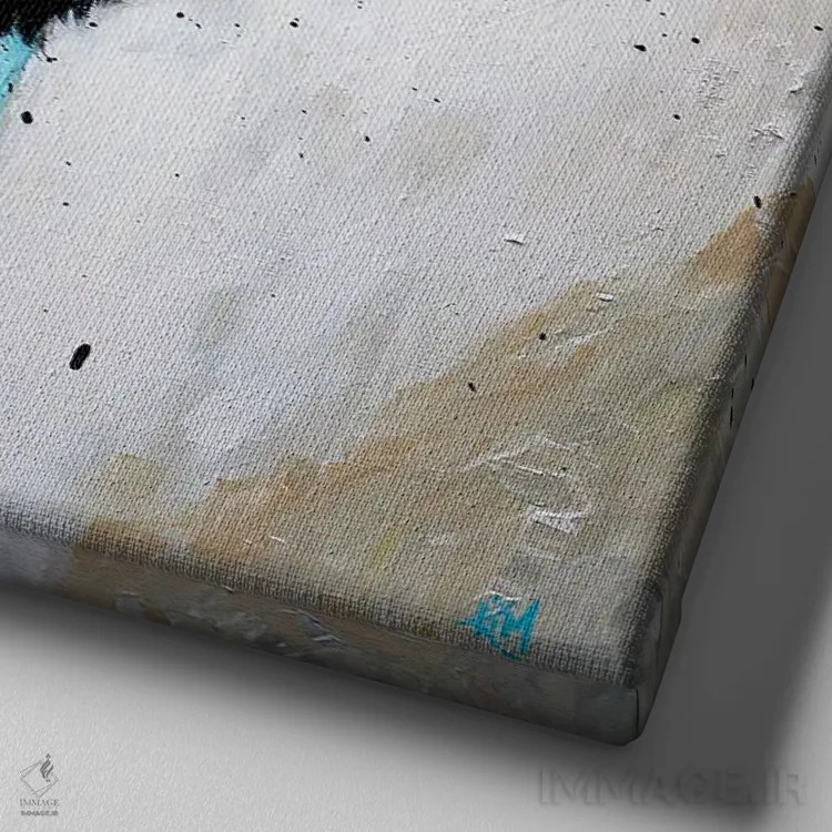 تابلو دکوراتیو اوه، تویی! اثر کیم هاسکینز - نمای نزدیک بافت بوم