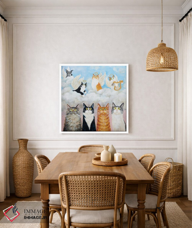 تابلو دکوراتیو روی زمین و در بهشت اثر کیم هاسکینز - D5W