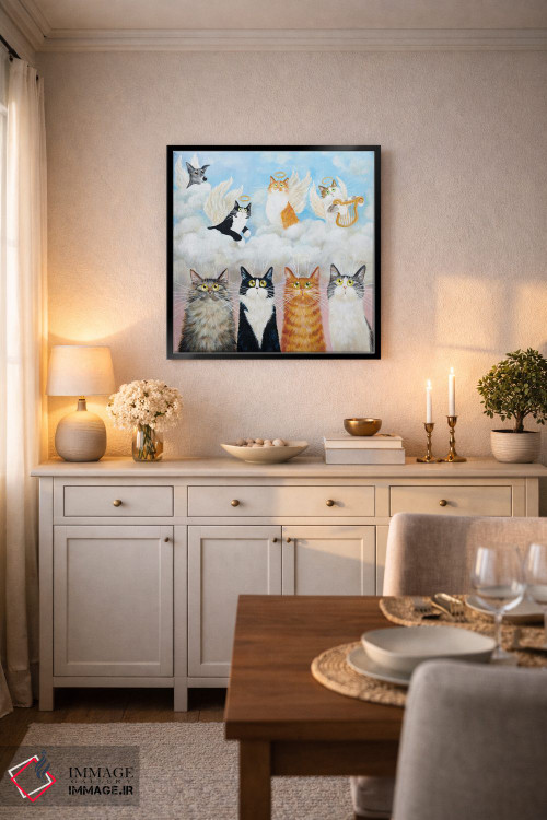 تابلو دکوراتیو روی زمین و در بهشت اثر کیم هاسکینز - D6B