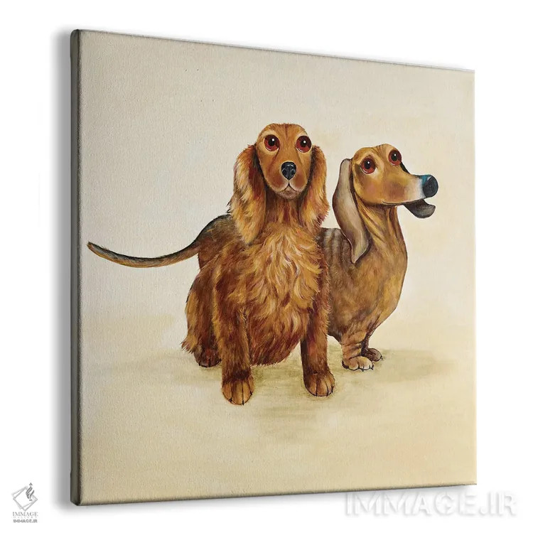 تابلو دکوراتیو نیکا و جت اثر کیم هاسکینز - نمای پرسپکتیو محصول