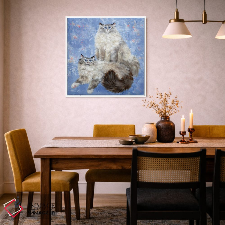 تابلو دکوراتیو آریانا و ویلو اثر کیم هاسکینز - D6W