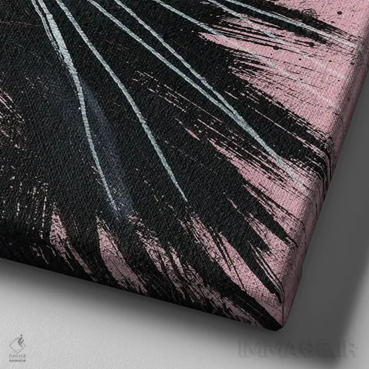 تابلو دکوراتیو پوکا اثر کیم هاسکینز - نمای نزدیک بافت بوم