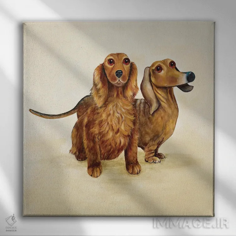 تابلو دکوراتیو نیکا و جت اثر کیم هاسکینز - نمای روبهرو روی دیوار