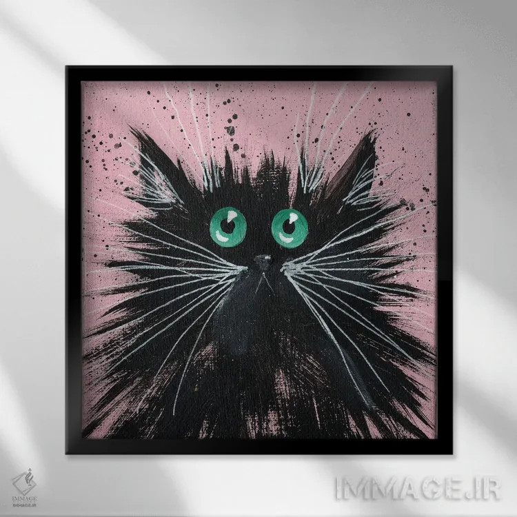 تابلو دکوراتیو پوکا اثر کیم هاسکینز - نمای قابدار مشکی