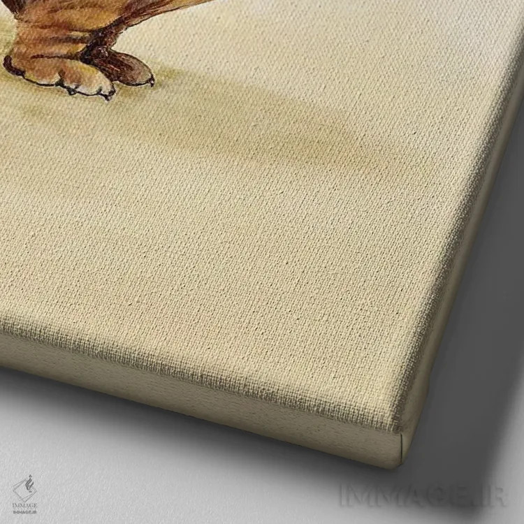 تابلو دکوراتیو نیکا و جت اثر کیم هاسکینز - نمای نزدیک بافت بوم