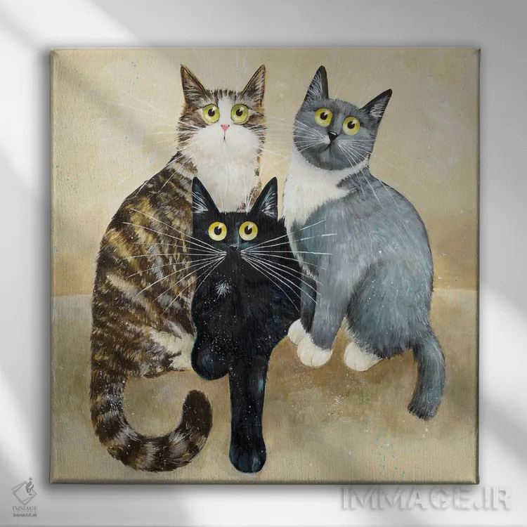 تابلو دکوراتیو میا آیریس پارسلی اثر کیم هاسکینز - نمای روبهرو روی دیوار