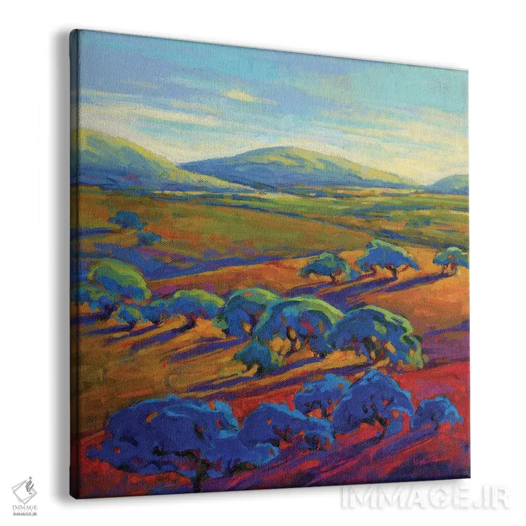تابلو دکوراتیو تپه های نرم ۲ اثر کانی کیم - نمای پرسپکتیو محصول