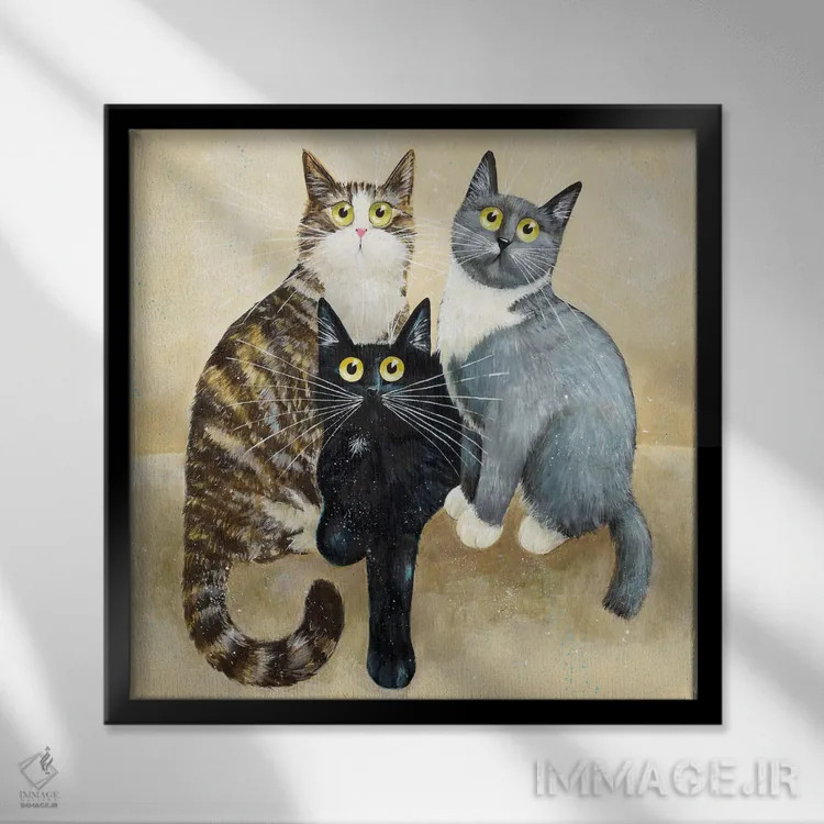 تابلو دکوراتیو میا آیریس پارسلی اثر کیم هاسکینز - نمای قابدار مشکی