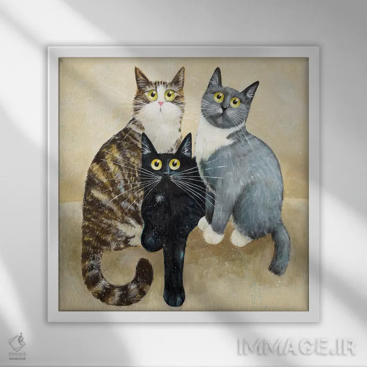 تابلو دکوراتیو میا آیریس پارسلی اثر کیم هاسکینز - نمای قابدار سفید