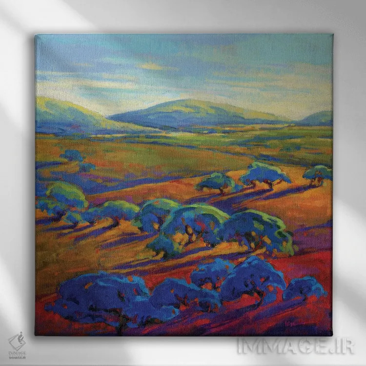 تابلو دکوراتیو تپه های نرم ۲ اثر کانی کیم - نمای روبهرو روی دیوار