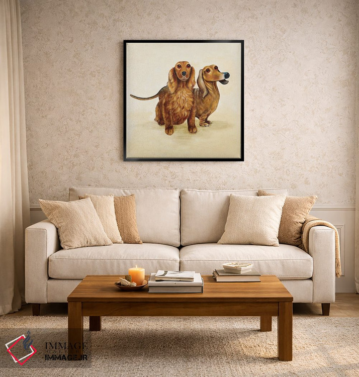 تابلو دکوراتیو نیکا و جت اثر کیم هاسکینز - D3B