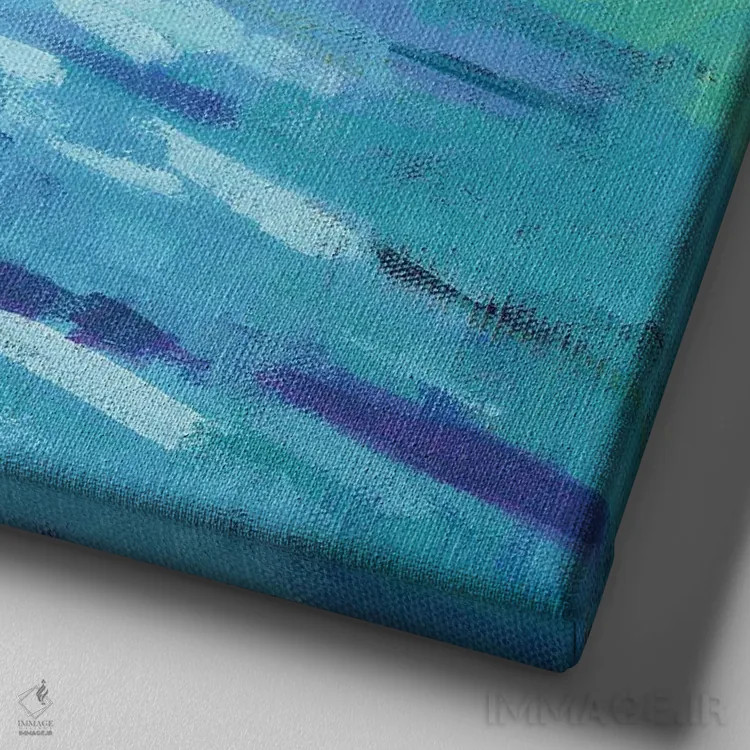 تابلو دکوراتیو رنگ های تابستان ۹ اثر کانی کیم - نمای نزدیک بافت بوم