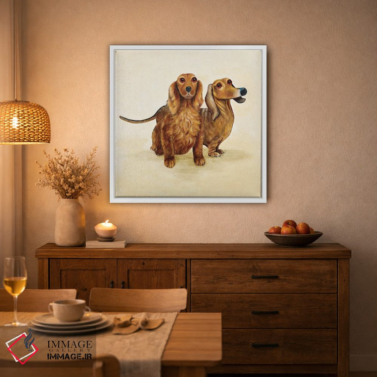 تابلو دکوراتیو نیکا و جت اثر کیم هاسکینز - D2W