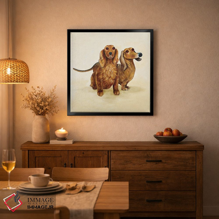 تابلو دکوراتیو نیکا و جت اثر کیم هاسکینز - D5B