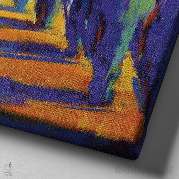 تابلو دکوراتیو رنگ های تابستان ۸ اثر کانی کیم - نمای نزدیک بافت بوم