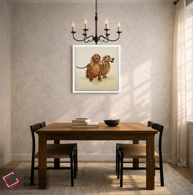 تابلو دکوراتیو نیکا و جت اثر کیم هاسکینز - D6W