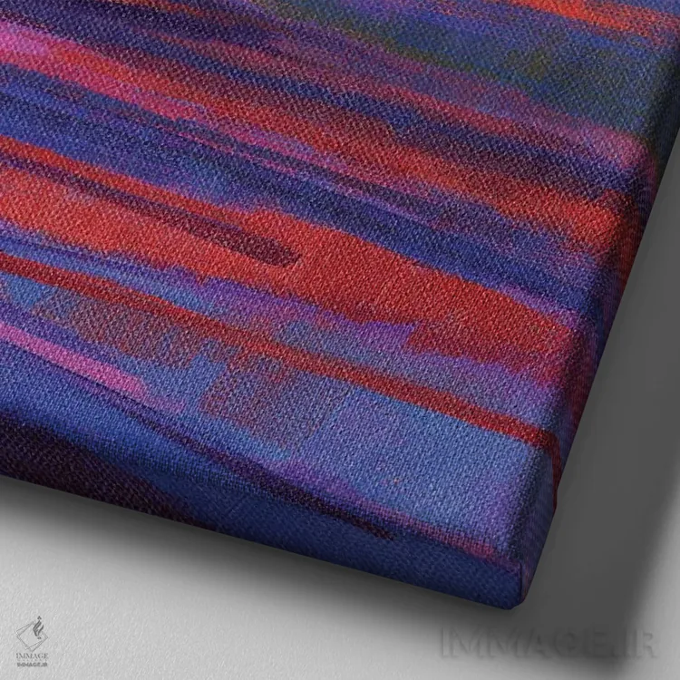 تابلو دکوراتیو جایی که نهنگ ها بازی می کنند ۲ اثر کانی کیم - نمای نزدیک بافت بوم