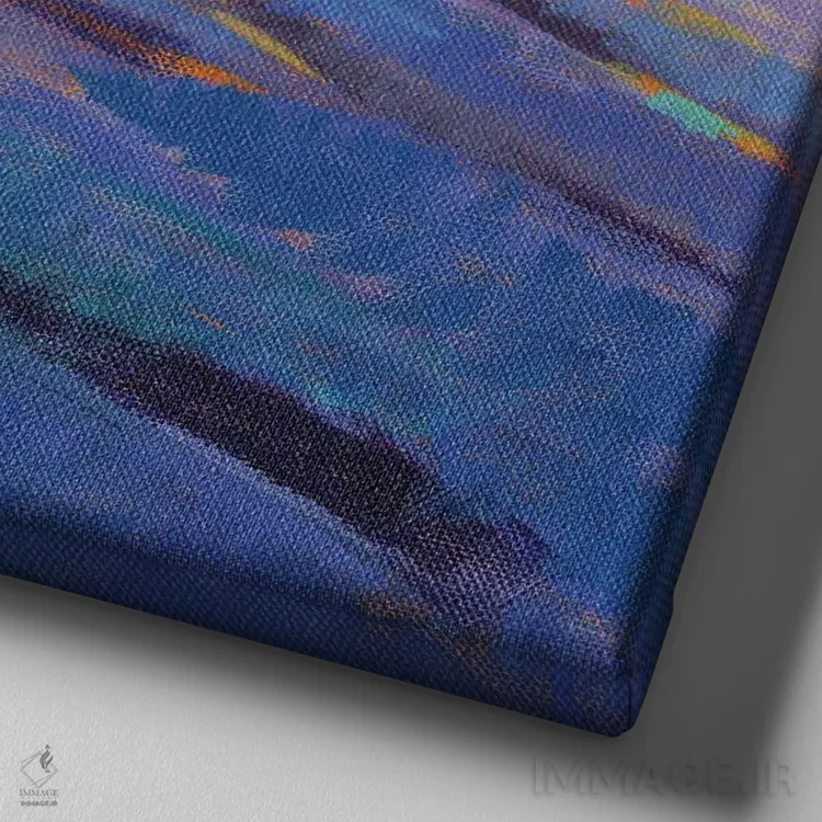 تابلو دکوراتیو جایی که نهنگ ها بازی می کنند ۳ اثر کانی کیم - نمای نزدیک بافت بوم