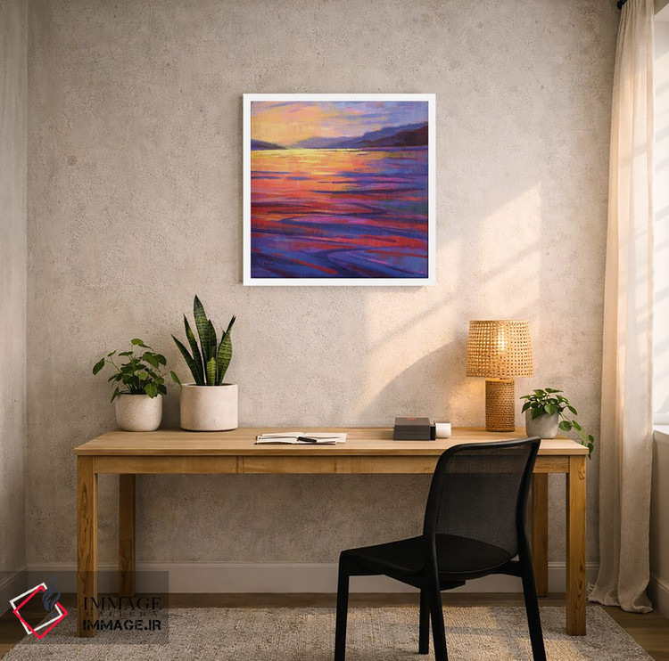 تابلو دکوراتیو جایی که نهنگ ها بازی می کنند ۲ اثر کانی کیم - D5W