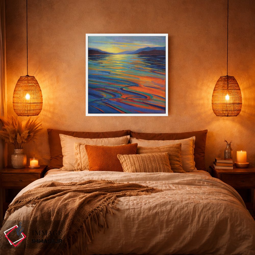 تابلو دکوراتیو جایی که نهنگ ها بازی می کنند ۸ اثر کانی کیم - D3W