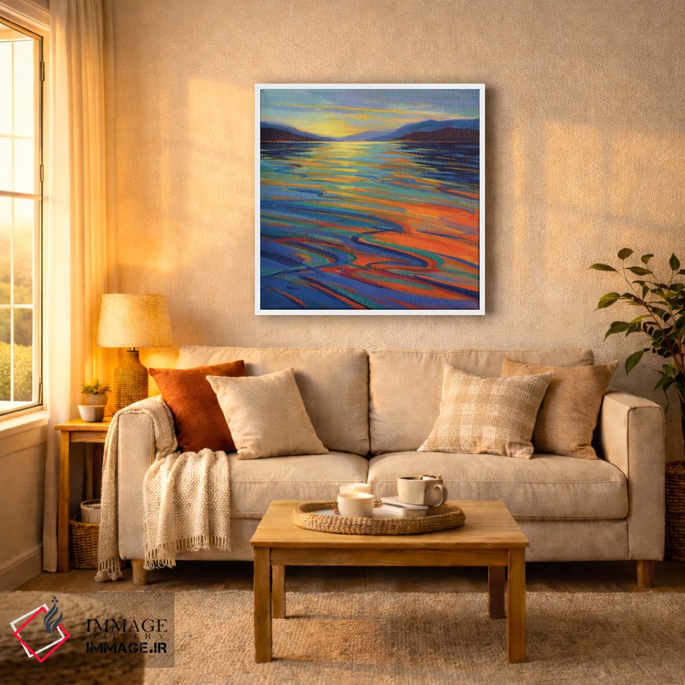 تابلو دکوراتیو جایی که نهنگ ها بازی می کنند ۸ اثر کانی کیم - D4W