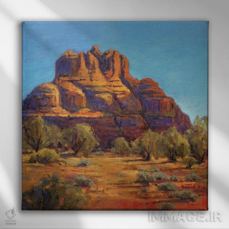 تابلو دکوراتیو صخره بل اثر کانی کیم - نمای روبهرو روی دیوار